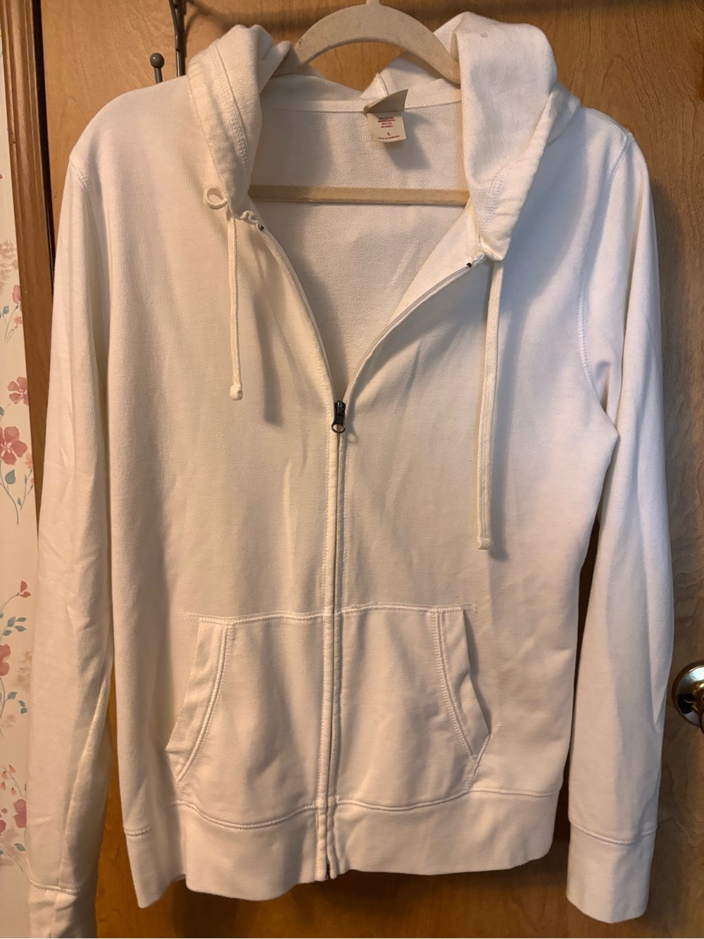 Mossimo Supply Co. White Full-Zip Hoodie